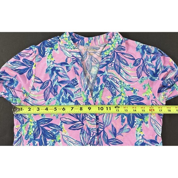Lilly Pulitzer Winona Knit Tunic Top Just A Lil Jelly Floral Print Shirt Size S - Picture 6 of 10